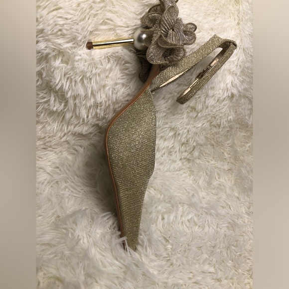Gianni Bini Elegant Glittery Pearl Heels with Ankle Strap size 8 NWOT - Picture 9 of 16